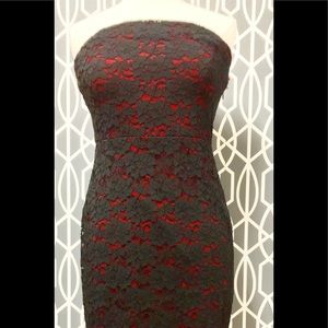 EXPRESS Strapless Lace Cocktail Dress